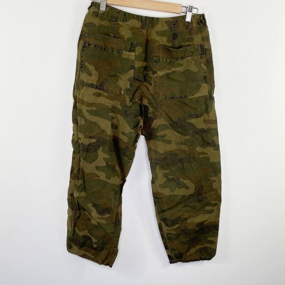 BlankNYC Womens Camo Capri Pants Size 27 Linen Blend Cropped Grunge Gorpcore - Picture 2 of 9